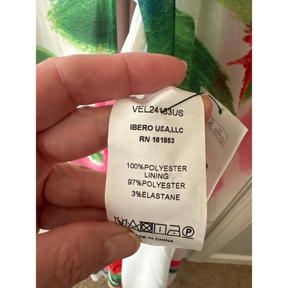 PatBO Allegro Deep V-Neck Floral Chiffon Maxi Dress NWT Size 2 - Picture 10 of 11